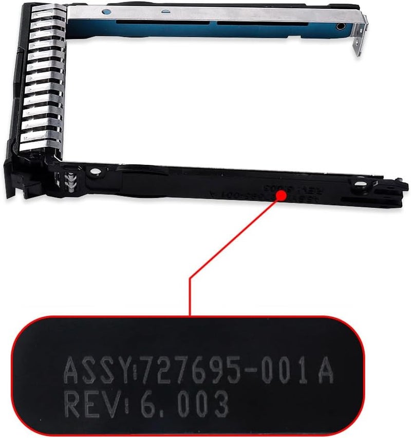 HUYUN Hard Drive Caddy 2.5" NVMe SSD Tray Caddy Compatible for HP Proliant G10 Gen10 727695-001 DL360 DL380 DL385 DL325 ML350 Servers,Hard Drive Bracket with 4 Mount Screws ﻿ - Image 3